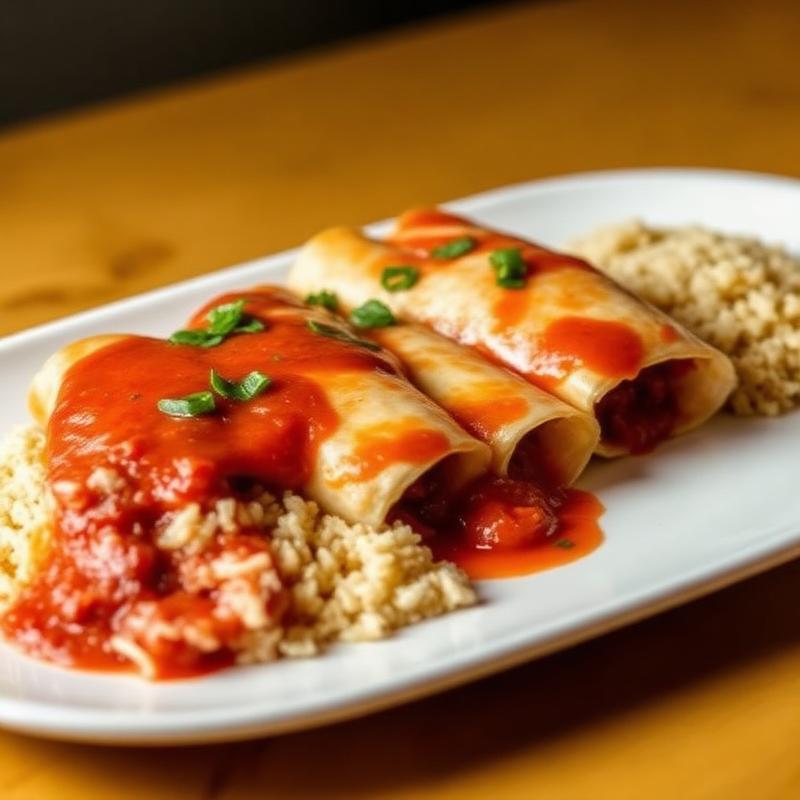 3 Enchiladas w/ Rice
